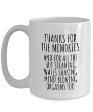 Load image into Gallery viewer, Funny Ex-Boyfriend Mug Funny Gift for Ex-Girlfriend Ex-Wife Ex-Husband Sexy Ex-Lover Present Orgasms Gag Thanks For All Memories Joke Coffee Tea Cup-Coffee Mug