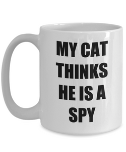 Spy Cat Mug Funny Gift Idea for Novelty Gag Coffee Tea Cup-Coffee Mug
