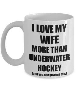 Underwater Hockey Husband Mug Funny Valentine Gift Idea For My Hubby Lover From Wife Coffee Tea Cup-Coffee Mug