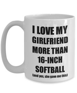 16-Inch Softball Boyfriend Mug Funny Valentine Gift Idea For My Bf Lover From Girlfriend Coffee Tea Cup-Coffee Mug