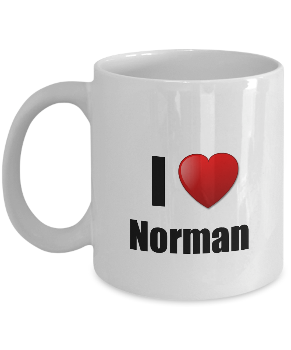 Norman Mug I Love City Lover Pride Funny Gift Idea for Novelty Gag Coffee Tea Cup-Coffee Mug