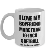 Load image into Gallery viewer, 16-Inch Softball Girlfriend Mug Funny Valentine Gift Idea For My Gf Lover From Boyfriend Coffee Tea Cup-Coffee Mug