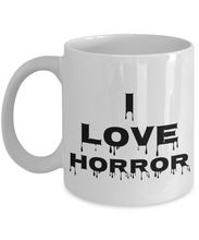 Load image into Gallery viewer, I Love Horror Mug Movie Funny Gift Idea Novelty Gag Coffee Tea Cup-Coffee Mug