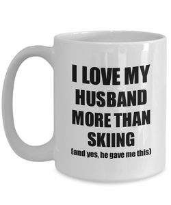 Skiing Wife Mug Funny Valentine Gift Idea For My Spouse Lover From Husband Coffee Tea Cup-Coffee Mug