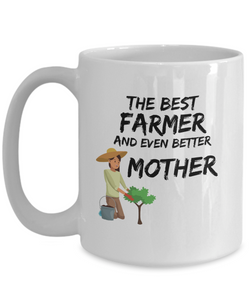 Farmer Mom Mug Best Mother Funny Gift for Mama Novelty Gag Coffee Tea Cup-Coffee Mug