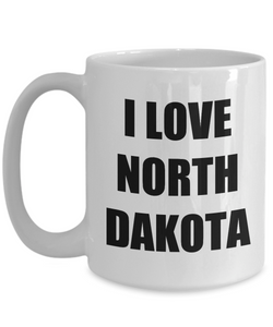 I Love North Dakota Coffee Mug Funny Gift Idea Novelty Gag Coffee Tea Cup-Coffee Mug