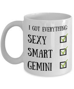Gemini Astrology Mug Astrological Sign Sexy Smart Funny Gift for Humor Novelty Ceramic Tea Cup-Coffee Mug