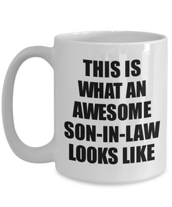 Awesome Son-In-Law Mug Funny Gift Idea For My Stepson Looks Like Novelty Gag Coffee Tea Cup-Coffee Mug