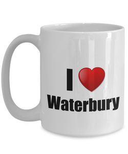 Waterbury Mug I Love City Lover Pride Funny Gift Idea for Novelty Gag Coffee Tea Cup-Coffee Mug