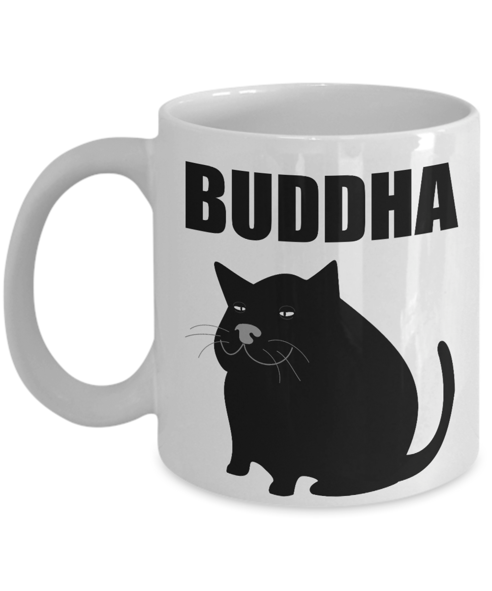 Buddha Cat Mug Funny Gift Idea for Novelty Gag Coffee Tea Cup-Coffee Mug