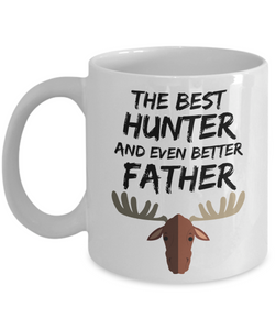 Hunter Dad Mug - Best Deer Hunter Father Ever - Funny Gift for Moose Hunter Daddy-Coffee Mug