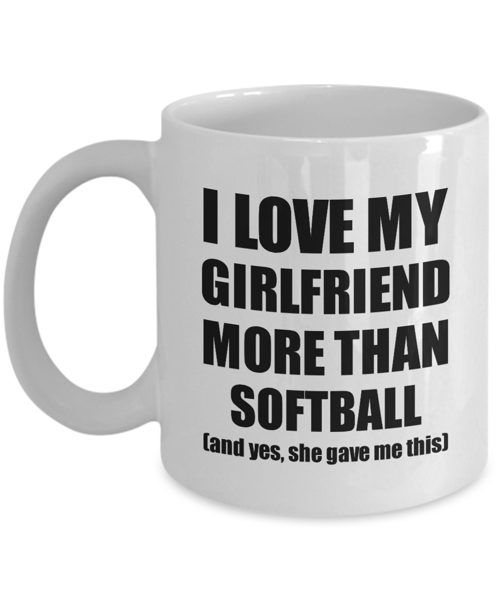Softball Boyfriend Mug Funny Valentine Gift Idea For My Bf Lover From Girlfriend Coffee Tea Cup-Coffee Mug