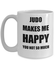Load image into Gallery viewer, Judo Mug Lover Fan Funny Gift Idea Hobby Novelty Gag Coffee Tea Cup Makes Me Happy-Coffee Mug