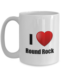 Round Rock Mug I Love City Lover Pride Funny Gift Idea for Novelty Gag Coffee Tea Cup-Coffee Mug