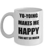 Load image into Gallery viewer, Yo-Yoing Mug Yo-Yo Lover Fan Funny Gift Idea Hobby Novelty Gag Coffee Tea Cup Makes Me Happy-Coffee Mug