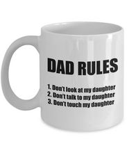 Load image into Gallery viewer, Dad Rules Mug From Daughter Funny Gift Idea for Novelty Gag Coffee Tea Cup-Coffee Mug
