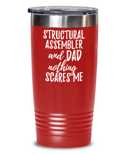 Load image into Gallery viewer, Funny Structural Assembler Dad Tumbler Gift Idea for Father Gag Joke Nothing Scares Me Coffee Tea Insulated Cup With Lid-Tumbler