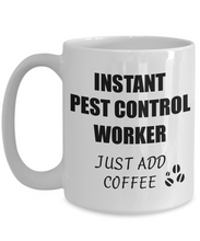 Load image into Gallery viewer, Pest Control Worker Mug Instant Just Add Coffee Funny Gift Idea for Corworker Present Workplace Joke Office Tea Cup-Coffee Mug