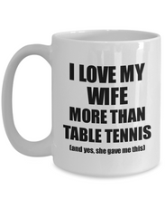 Load image into Gallery viewer, Table Tennis Husband Mug Funny Valentine Gift Idea For My Hubby Lover From Wife Coffee Tea Cup-Coffee Mug