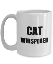 Load image into Gallery viewer, Cat Whisperer Mug Funny Gift Idea for Novelty Gag Coffee Tea Cup-Coffee Mug