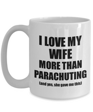 Load image into Gallery viewer, Parachuting Husband Mug Funny Valentine Gift Idea For My Hubby Lover From Wife Coffee Tea Cup-Coffee Mug
