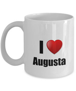 Augusta Mug I Love City Lover Pride Funny Gift Idea for Novelty Gag Coffee Tea Cup-Coffee Mug