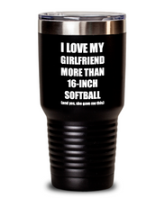 Load image into Gallery viewer, 16-Inch Softball Boyfriend Tumbler Funny Gift For My Bf Lover From Girlfriend Coffee Tea Insulated Cup With Lid-Tumbler