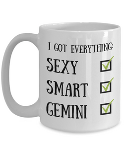 Gemini Astrology Mug Astrological Sign Sexy Smart Funny Gift for Humor Novelty Ceramic Tea Cup-Coffee Mug