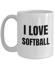 Load image into Gallery viewer, I Love Softball Mug Funny Gift Idea Novelty Gag Coffee Tea Cup-Coffee Mug