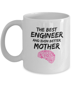 Funny Engineer Mom Mug Best Enginer Mother Coffee Cup-Coffee Mug