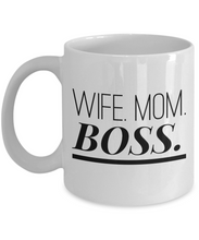 Load image into Gallery viewer, Wife Mom Boss Mug-Coffee Mug