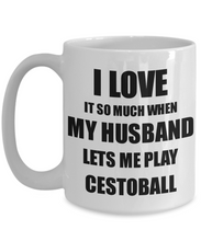 Load image into Gallery viewer, Cestoball Mug Funny Gift Idea For Wife I Love It When My Husband Lets Me Novelty Gag Sport Lover Joke Coffee Tea Cup-Coffee Mug
