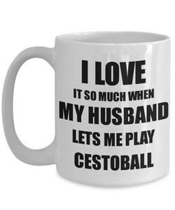 Cestoball Mug Funny Gift Idea For Wife I Love It When My Husband Lets Me Novelty Gag Sport Lover Joke Coffee Tea Cup-Coffee Mug