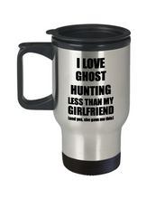 Load image into Gallery viewer, Ghost Hunting Boyfriend Travel Mug Funny Valentine Gift Idea For My Bf From Girlfriend I Love Coffee Tea 14 oz Insulated Lid Commuter-Travel Mug