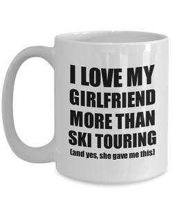Ski Touring Boyfriend Mug Funny Valentine Gift Idea For My Bf Lover From Girlfriend Coffee Tea Cup-Coffee Mug