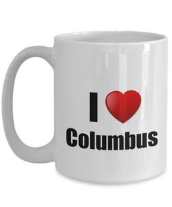 Columbus Mug I Love City Lover Pride Funny Gift Idea for Novelty Gag Coffee Tea Cup-Coffee Mug