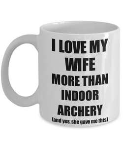 Indoor Archery Husband Mug Funny Valentine Gift Idea For My Hubby Lover From Wife Coffee Tea Cup-Coffee Mug