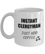 Load image into Gallery viewer, Clergyman Mug Instant Just Add Coffee Funny Gift Idea for Corworker Present Workplace Joke Office Tea Cup-Coffee Mug