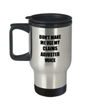 Load image into Gallery viewer, Claims Adjuster Travel Mug Coworker Gift Idea Funny Gag For Job Coffee Tea 14oz Commuter Stainless Steel-Travel Mug