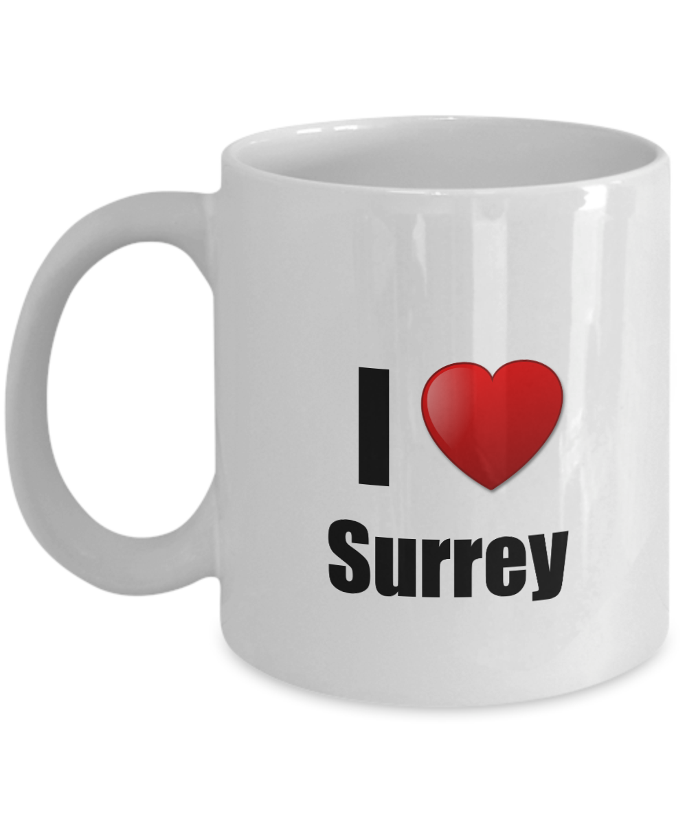 Surrey Mug I Love City Lover Pride Funny Gift Idea for Novelty Gag Coffee Tea Cup-Coffee Mug
