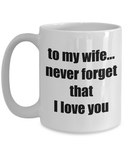 To My Wife Never Forget That I Love You Mug Funny Gift Idea Novelty Gag Coffee Tea Cup-Coffee Mug