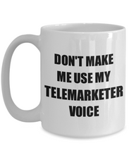Load image into Gallery viewer, Telemarketer Mug Coworker Gift Idea Funny Gag For Job Coffee Tea Cup-Coffee Mug