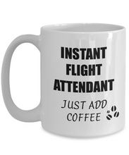 Load image into Gallery viewer, Flight Attendant Mug Instant Just Add Coffee Funny Gift Idea for Corworker Present Workplace Joke Office Tea Cup-Coffee Mug