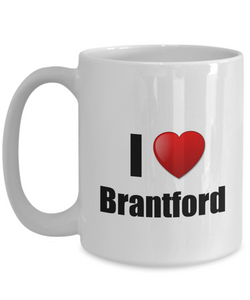Brantford Mug I Love City Lover Pride Funny Gift Idea for Novelty Gag Coffee Tea Cup-Coffee Mug