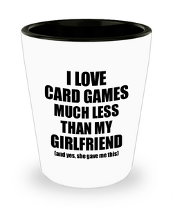 Card Games Boyfriend Shot Glass Funny Valentine Gift Idea For My Bf From Girlfriend I Love Liquor Lover Alcohol 1.5 oz Shotglass-Shot Glass