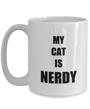 Load image into Gallery viewer, Nerdy Cat Mug Funny Gift Idea for Novelty Gag Coffee Tea Cup-[style]