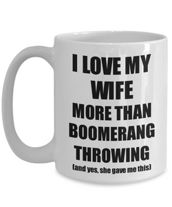 Boomerang Throwing Husband Mug Funny Valentine Gift Idea For My Hubby Lover From Wife Coffee Tea Cup-Coffee Mug