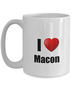 Macon Mug I Love City Lover Pride Funny Gift Idea for Novelty Gag Coffee Tea Cup-Coffee Mug