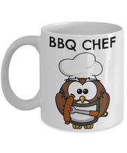 Load image into Gallery viewer, Funny BBQ CHEF Mug Owl Lover mug for Him-Coffee Mug