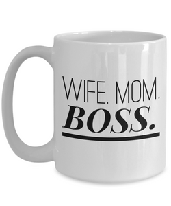 Wife Mom Boss Mug-Coffee Mug